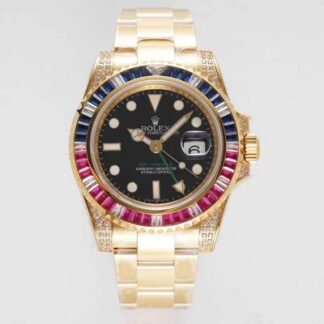 Rolex 116758 SAru-78208 Black Dial | UK Replica - 1:1 best edition replica watches store, high quality fake watches