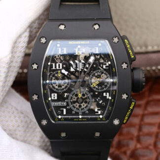 Richard Mille RM-011 Black Strap | UK Replica - 1:1 best edition replica watches store, high quality fake watches