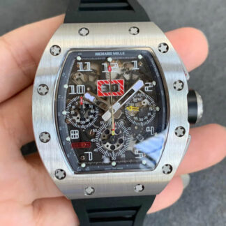 Richard Mille RM011 Black Rubber Strap | UK Replica - 1:1 best edition replica watches store, high quality fake watches