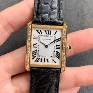 Cartier Tank Yellow Gold White Dial | UK Replica - 1:1 best edition replica watches store, high quality fake watches