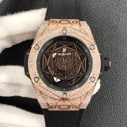 Hublot WWF Factory Gold Full Diamond Case | UK Replica - 1:1 best edition replica watches store, high quality fake watches
